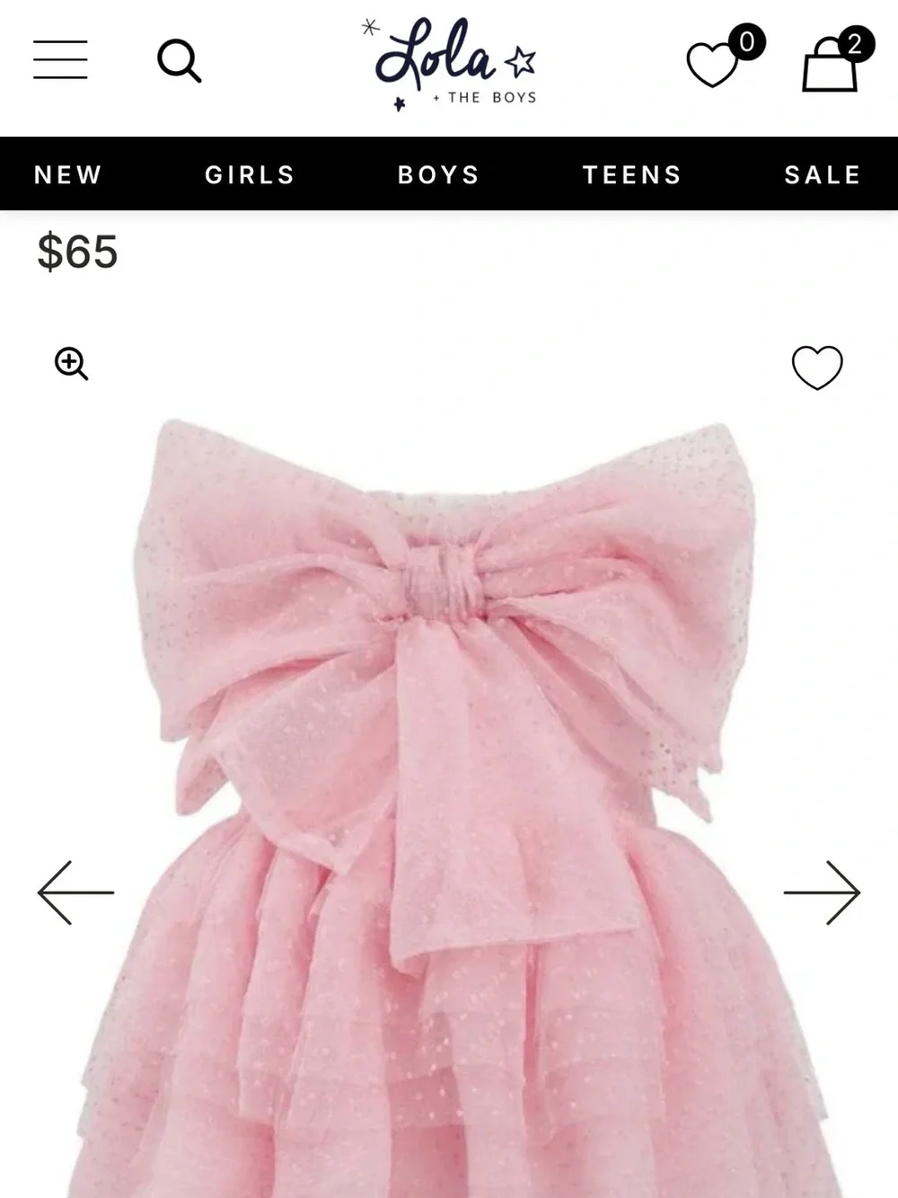 Lola + The Boys DREAM BOW MINI TULLE DRESS